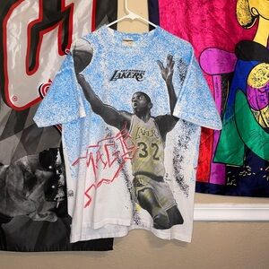 Los Angeles Lakers Magic Johnson Vintage Graphic AOP T-shirt